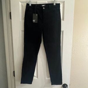 PAIGE Hoxton Ankle Velvet Jeans In Deep Navy - BNWT